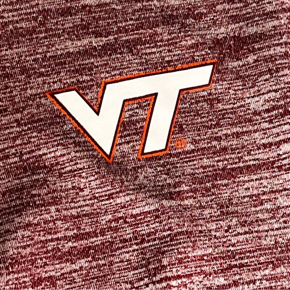 Virginia Tech Russell Burgundy and Red Quarter-Zip Pullover Men’s Small (34-36) - Picture 3 of 8